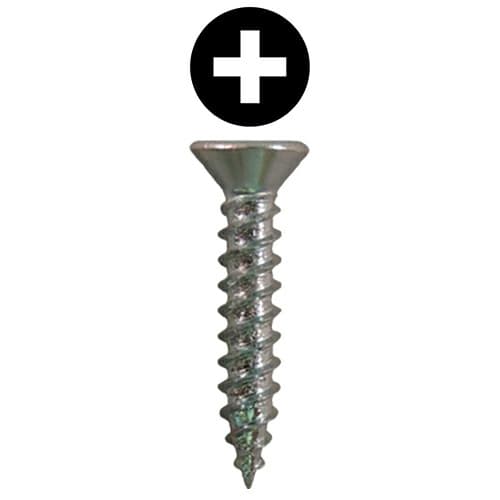 #4 x 5/8" Flat Head Hinge Edge Screws, Phillips Drive Twinfast Thread and Sharp Point, Zinc, Box of 40 Thousand by Quickscrews
