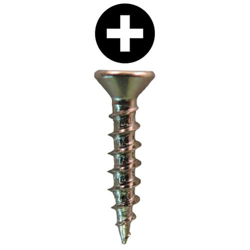 Quickscrews #7 Flat Head Phillips Drive Hinge and Drawer Slide Installation Screw