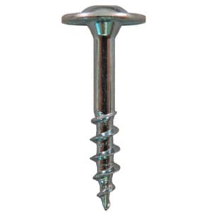 #8 x 1" Large Round Washer Head Drawer Front Adjusting Screws, Phillips Drive Coarse Thread and Sharp Point, Zinc, Box of 1 Thousand by Quickscrews