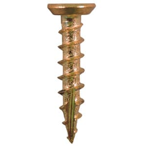 #6 x 3/4" Flat Head Undercut Screws, Phillips Drive Coarse Thread and Type 17 Auger Point, Bright Brass, Box of 20 Thousand by Quickscrews