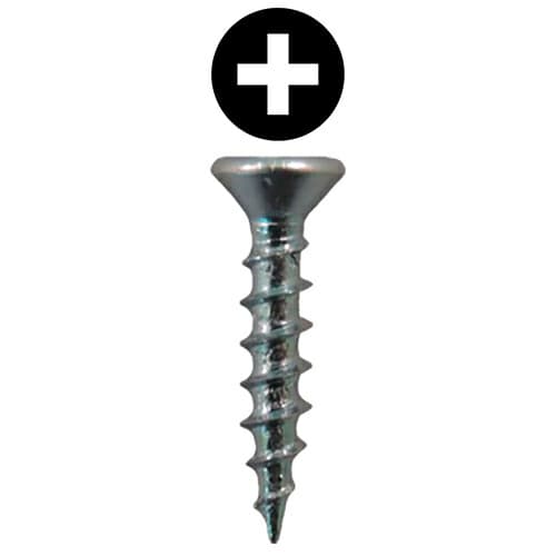 #6 x 3/4" Pan Head Hinge Edge Screws, Phillips Drive Coarse Thread and Sharp Point, Zinc, Box of 1 Thousand by Quickscrews