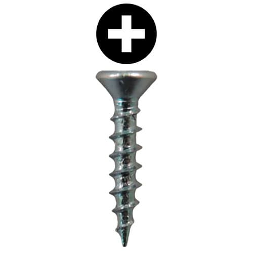#5 x 1/2" Flat Head Drawer Slide Screws, Phillips Drive Coarse Thread and Sharp Point, Zinc, Box of 5 Thousand by Quickscrews