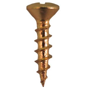 #6 x 5/8" Oval Head Hinge Edge Screws, Phillips Drive Coarse Thread and Sharp Point, Bright Brass, Box of 5 Thousand by Quickscrews
