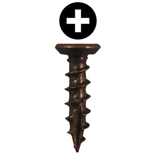 Quickscrews #6 Undercut Head Phillips Drive Type 17 Auger Point Hinge and Drawer Slide Installation Screw