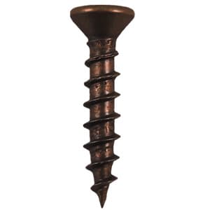 #6 x 1/2" Flat Head Drawer Slide Screws, Phillips Drive Coarse Thread and Sharp Point, Antique Brass, Box of 5 Thousand by Quickscrews