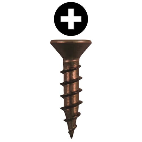 #8 x 3/4" Flat Head Drawer Slide Screws, Phillips Drive Coarse Thread and Sharp Point, Plain, Box of 1 Thousand by Quickscrews