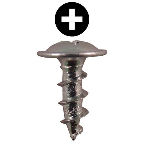 #8 x 1/2" Round Washer Head Drawer Slide Screws, Phillips Drive Coarse Thread and Sharp Point, Zinc, Box of 1 Thousand by Quickscrews