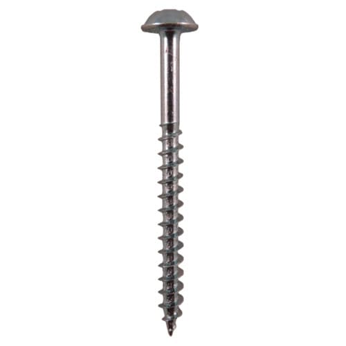 #8 x 2" Round Washer Head Assembly Screws, Square/Phillips Drive Coarse Thread and Sharp Point, Zinc, Box of 1 Thousand by Quickscrews