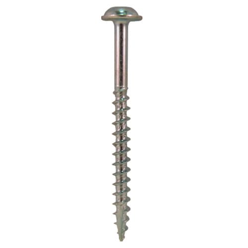 #8 x 2-1/2" Round Washer Head Assembly Screws, Square/Phillips Drive Coarse Thread and Sharp Point, Zinc, Box of 5 Hundred by Quickscrews