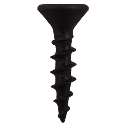 #8 x 3/4" Flat Head Hinge Edge Screws, Square Drive Coarse Thread and Sharp Point, Black, Box of Hundred by Quickscrews