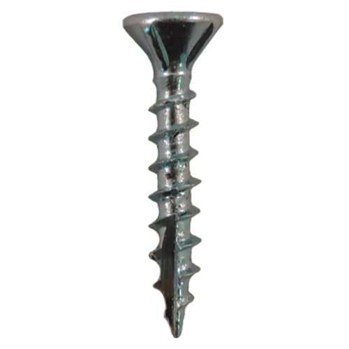 #8 x 1" Flat Head Assembly Screws, Square/Phillips Drive Coarse Thread with Nibs and Type 17 Auger Point, Zinc, Box of Hundred by Quickscrews