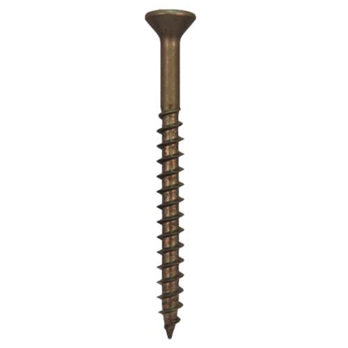 #8 x 3" Flat Head Assembly Screws, Square/Phillips Drive Coarse Thread and Sharp Point, Plain, Box of Fifty by Quickscrews