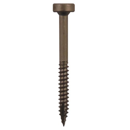 #6 x 1-1/4" Modified Pan Head Face Frame/Pocket-Hole Screws, Square Drive Fine Thread and Type 17 Auger Point, Plain, Box of Hundred by Quickscrews