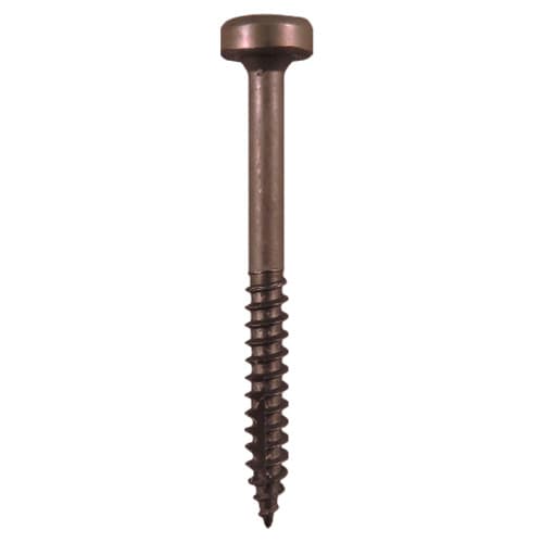 Quickscrews #6 Pan Head Square Drive Double Auger Point Face Frame and Pocket-Hole Screw