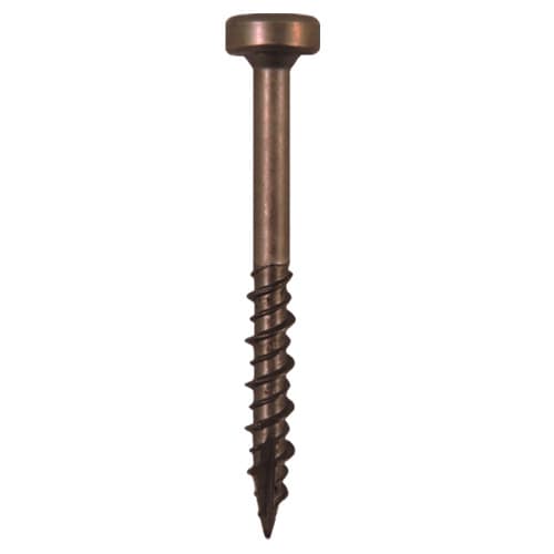 #7 x 1-1/2" Modified Pan Head Face Frame/Pocket-Hole Screws, Square Drive Hi-Low Thread and Type 17 Auger Point, Plain, Box of Hundred by Quickscrews