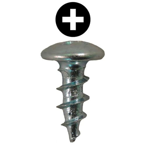 #8 x 7/16" Truss Head Drawer Slide Screws, Phillips Drive Coarse Thread and Sharp Point, Zinc, Box of Hundred by Quickscrews