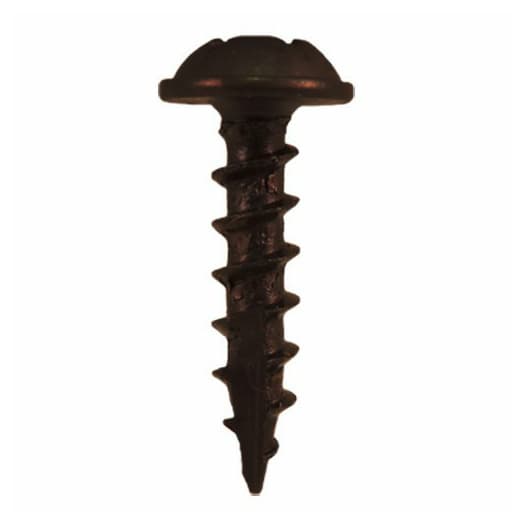 #8 x 3/4" Round Washer Head Compact Hinge Screws, Square/Phillips Drive Coarse Thread and Type 17 Auger Point, Plain, Box of 1 Thousand by Quickscrews
