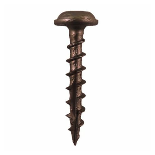 #8 x 1" Round Washer Head Assembly Screws, Square/Phillips Drive Coarse Thread and Double Auger Point, Plain, Box of Hundred by Quickscrews