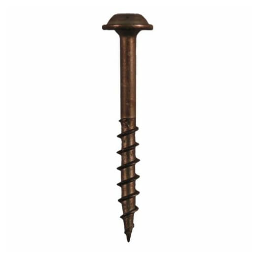 #8 x 1-1/4" Round Washer Head Face Frame/Pocket-Hole Screws, Square Drive Coarse Thread and Type 17 Auger Point, Plain, Box of Hundred by Quickscrews