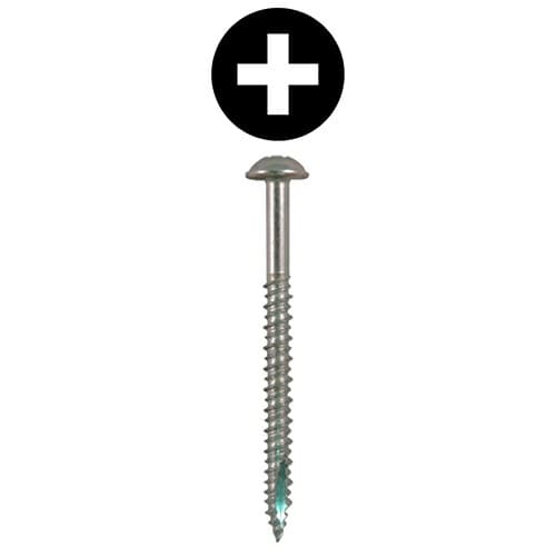 #14 x 2-1/2" Round Washer Head Installation Screws, Phillips Drive Hi-Low Thread and Sharp Point, Zinc, Box of 1.5 Thousand by Quickscrews