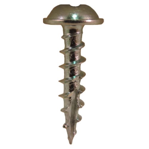 #8 x 3/4" Round Washer Head Compact Hinge Screws, Square/Phillips Drive Coarse Thread and Type 17 Auger Point, Zinc, Box of 10 Thousand by Quickscrews