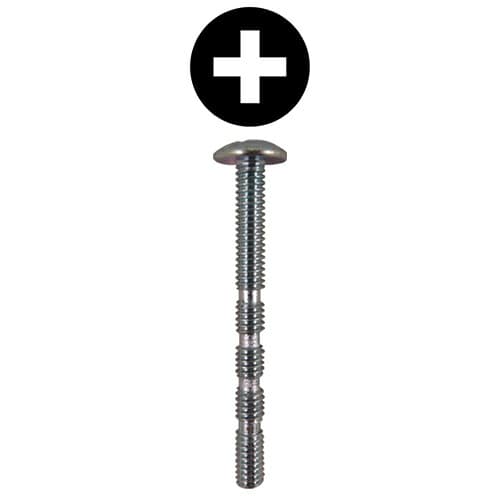 #8 x 1-3/4" Truss Head Break-Away Screws, Phillips Drive #8-32 Thread and Blunt Point, Zinc, Box of 1 Thousand by Quickscrews