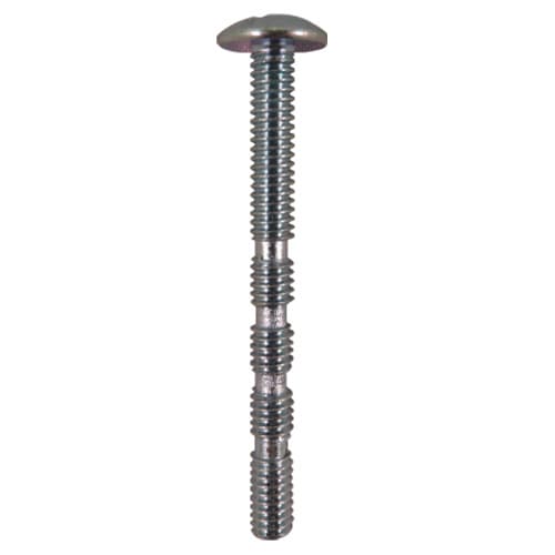4mm x 45mm Truss Head Machine Screws, Phillips/Slotted Drive M4 Thread and Blunt Point, Zinc, Box of Hundred by Quickscrews