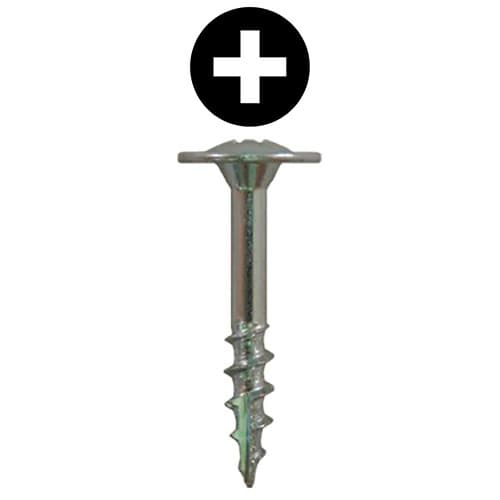 Quickscrews #8 Washer head Phillips Drive Type 17 Auger Point Zinc Drawer Front Adjusting Screw