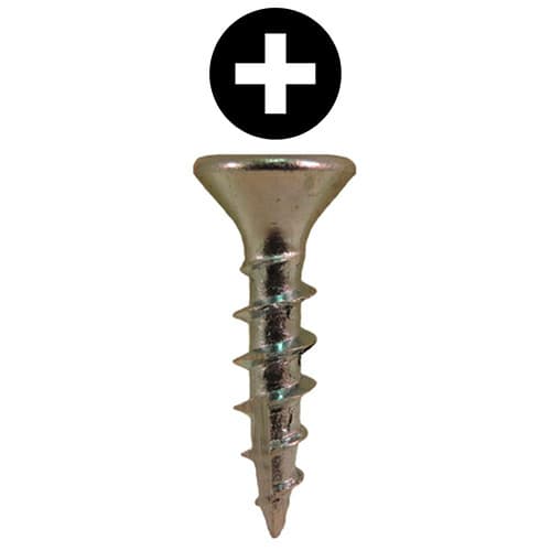 Quickscrews #9 Flat Head Phillips Drive Type 17 Auger Point Hinge and Drawer Slide Installation Screw
