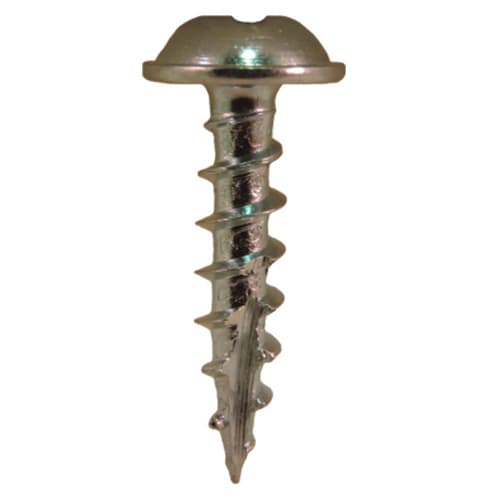 #8 x 3/4" Round Washer Head Compact Hinge Screws, Square/Phillips Drive Coarse Thread and Type 17 Auger Point, Zinc, Box of Hundred by Quickscrews