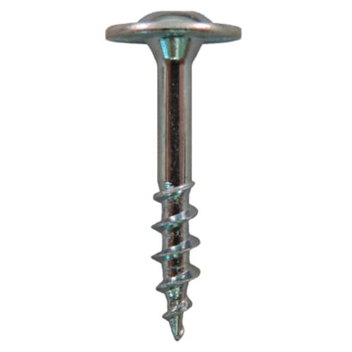 #8 x 1" Large Round Washer Head Drawer Front Adjusting Screws, Square/Phillips Drive Coarse Thread and Sharp Point, Zinc, Box of 7 Thousand by Quickscrews