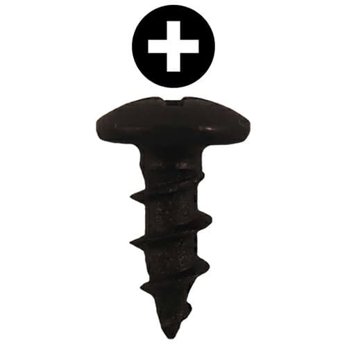 #8 x 7/16" Truss Head Drawer Slide Screws, Phillips Drive Coarse Thread and Sharp Point, Black, Box of 1 Thousand by Quickscrews