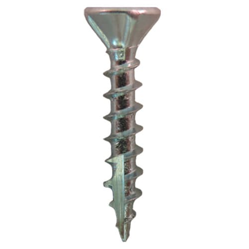 #6 x 5/8" Flat Head Hinge Edge Screws, Square/Phillips Drive Coarse Thread and Sharp Point, Zinc, Box of Hundred by Quickscrews