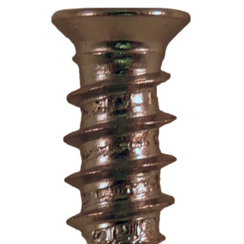6mm x 13mm Flat Head Euro Screws, Square Drive Type B Thread and Blunt Point, Nickel, Box of 10 Thousand by Quickscrews