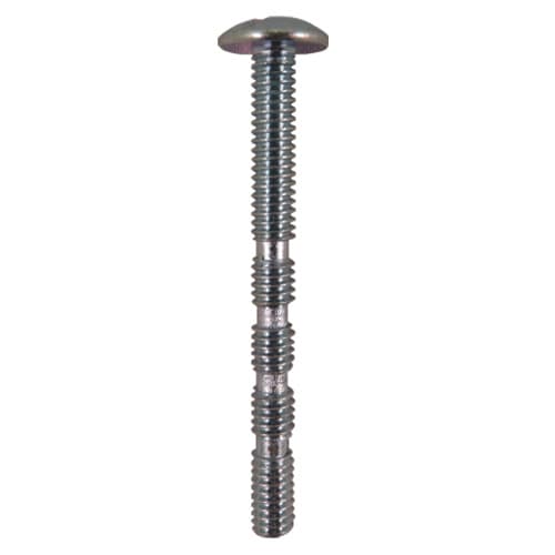 4mm x 45mm Truss Head Machine Screws, Phillips/Slotted Drive #8-32 Thread and Blunt Point, Zinc, Box of 4 Thousand by Quickscrews