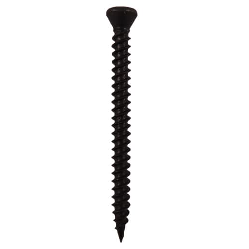 #6 x 1" Trim Head Drywall Screws, Square Drive Twinfast Thread and Twinfast Point, Black, Box of 1 Thousand by Quickscrews