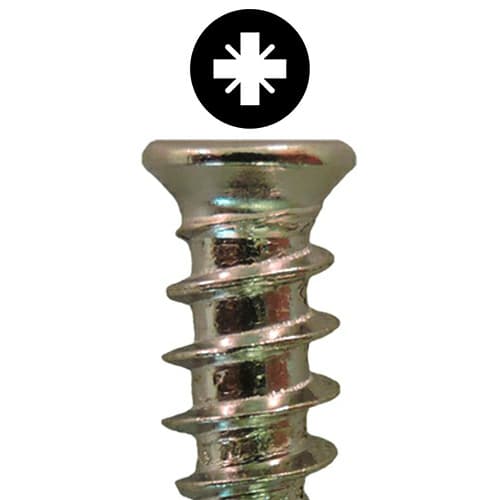 6.3mm x 18mm Flat Head Euro Screws, Pozi Drive Type B Thread and Blunt Point, Nickel, Box of 5 Thousand by Quickscrews