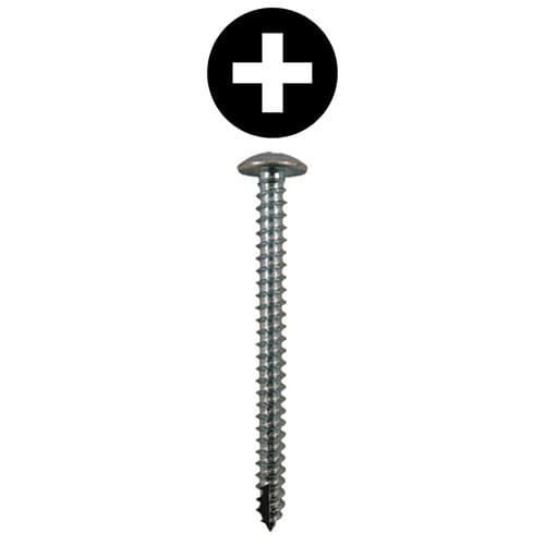#14 x 3" Truss Head Installation Screws, Phillips Drive Type A Thread and Type 17 Auger Point, Zinc, Box of Hundred by Quickscrews