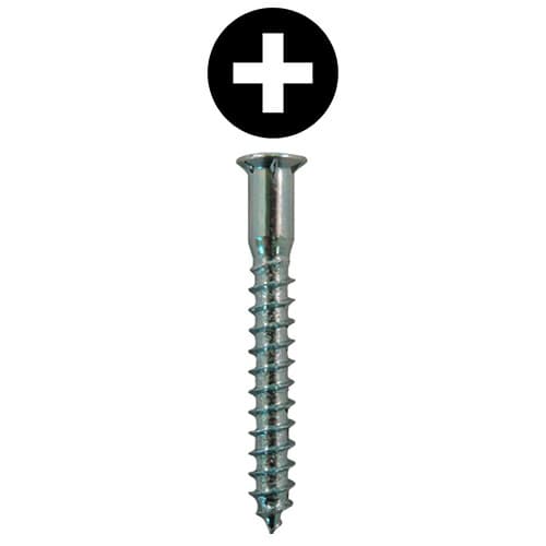 #6 x 7/16" Pan Head Drawer Slide Screws, Phillips Drive Coarse Thread and Sharp Point, Zinc, Box of 1 Thousand by Quickscrews