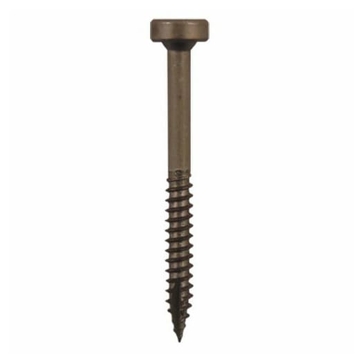 #7 x 1" Modified Pan Head Face Frame/Pocket-Hole Screws, Square Drive Coarse Thread and Type 17 Auger Point, Plain, Box of 1 Thousand by Quickscrews