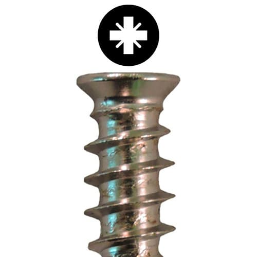 6.3mm x 13mm Flat Head Euro Screws, Pozi Drive Type B Thread and Blunt Point, Nickel, Box of 5 Hundred by Quickscrews