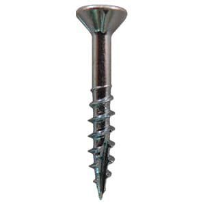 Quickscrews #8 Flat Head Square Drive Type 17 Auger Point Zinc Assembly Screw