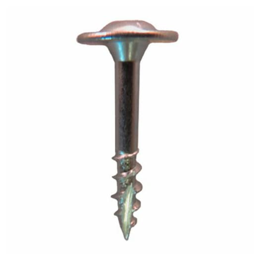 #8 x 1-1/8" Large Round Washer Head Drawer Front Adjusting Screws, Square/Phillips Drive Coarse Thread and Type 17 Auger Point, Zinc, Box of 1 Thousand by Quickscrews