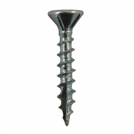 #8 x 1" Flat Head Assembly Screws, Square Drive Coarse Thread with Nibs and Type 17 Auger Point, Zinc, Box of Hundred by Quickscrews