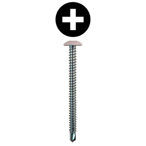 #10 x 2-1/2" Truss Head Installation Screws, Phillips Drive Partial Thread and Self Drilling Point, Zinc, Box of 2 Thousand by Quickscrews