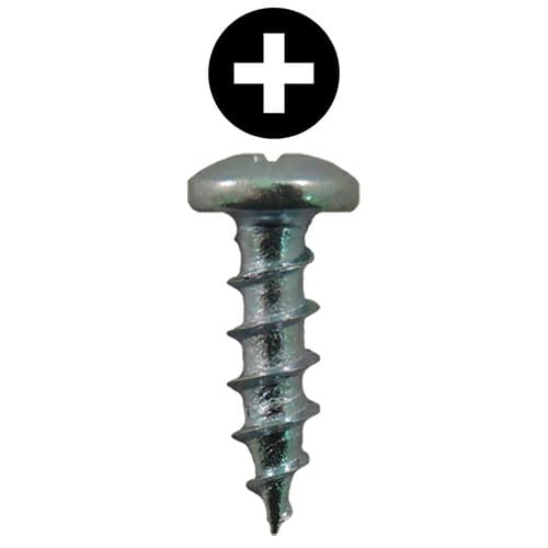 #6 x 1/2" Pan Head Drawer Slide Screws, Phillips Drive Coarse Thread and Sharp Point, Zinc, Box of 1 Thousand by Quickscrews