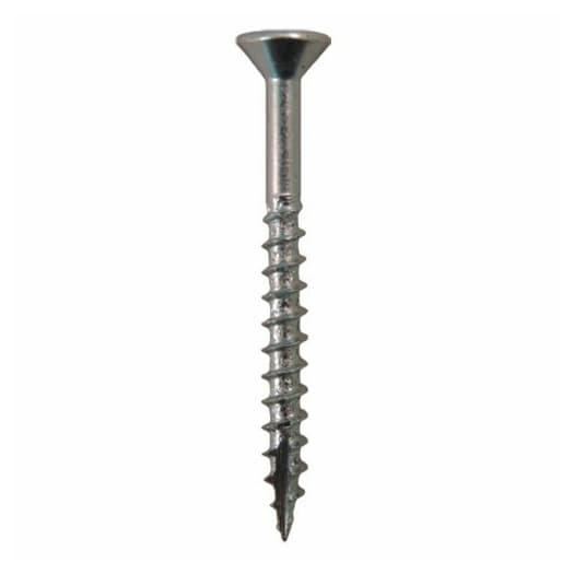 #6 x 1-1/2" Flat Head Hinge Edge Screws, Square Drive Coarse Thread and Type 17 Auger Point, Zinc, Box of 8 Thousand by Quickscrews