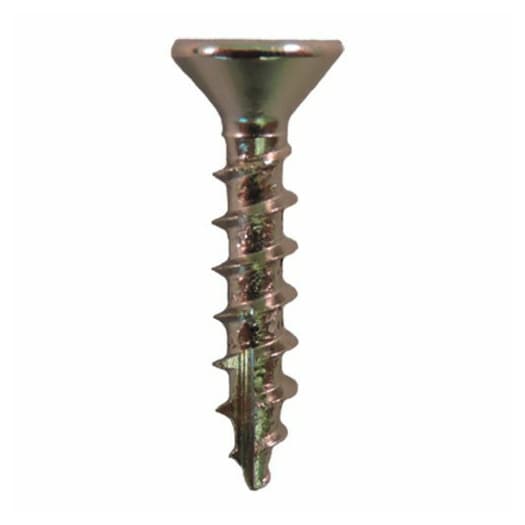 #6 x 5/8" Flat Head Hinge Edge Screws, Square Drive Coarse Thread and Type 17 Auger Point, Nickel, Box of 5 Thousand by Quickscrews