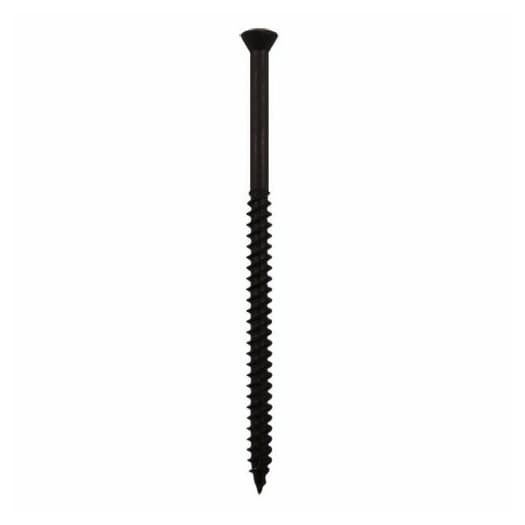 #8 x 3" Trim Head Drywall Screws, Square Drive Twinfast Thread and Twinfast Point, Black, Box of 5 Hundred by Quickscrews