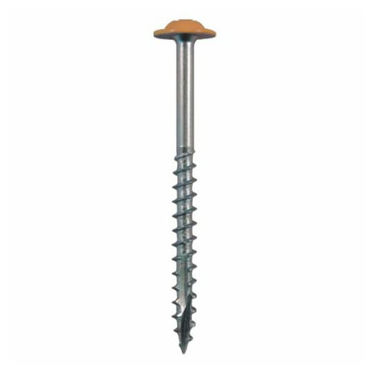 #10 x 3" Round Washer Head Installation Screws, Square/Phillips Drive Coarse Thread and Double Auger Point, Zinc, Box of 1.5 Thousand by Quickscrews